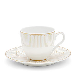 Malmaison Impériale Set of 2 Coffee Cup and Saucers Gold Finish, medium