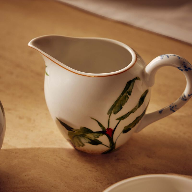 bernardaud tropiques milk pitcher blue