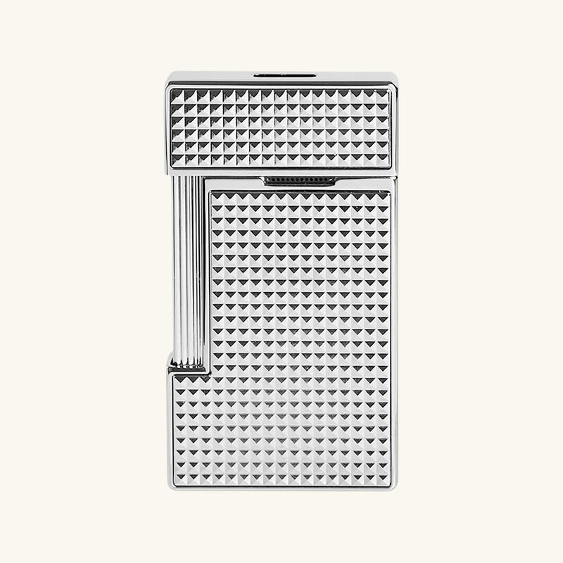 Slimmy Diamond Head Lighter Silver st dupont slimmy diamond head lighter silver