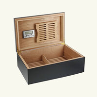 علبة حفظ السيجار بريميوم سوداء اس تي دوبون علبة حفظ السيجار بريميوم سوداء