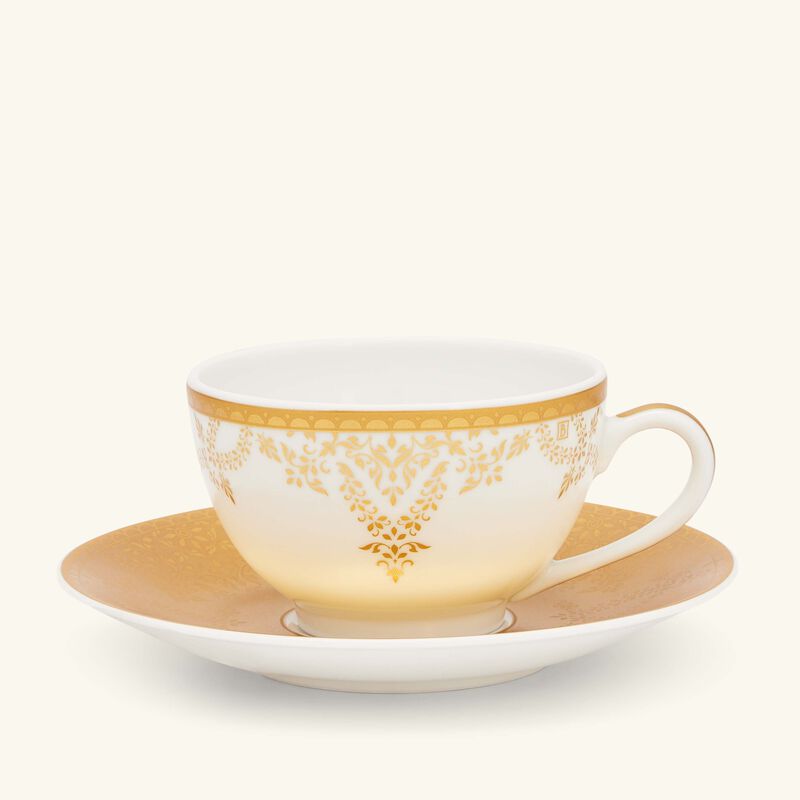 bernardaud voyage tea cup   saucer gold