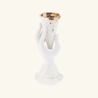 jonathan adler gilded i scream vase small white