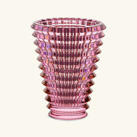 baccarat eye vase round small pink