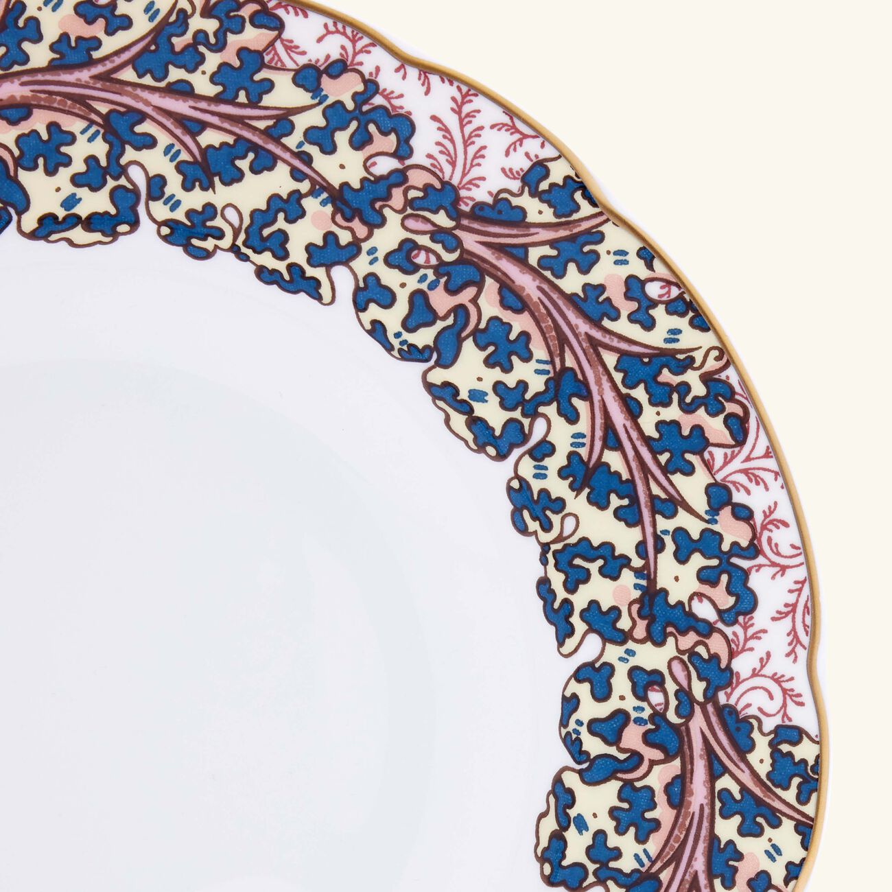 bernardaud collection braqueni soup plate round red 23cm