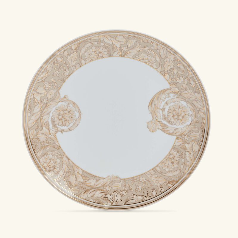 versace barocco beige dinner plate round 28 cm