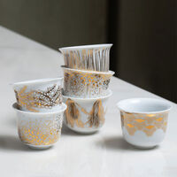 Tamrah by Razan Alazzouni Tara Arabic Coffee Cup Gold Set of 2 silsal tamrah by razan alazzouni tara arabic coffee cup gold set of 2