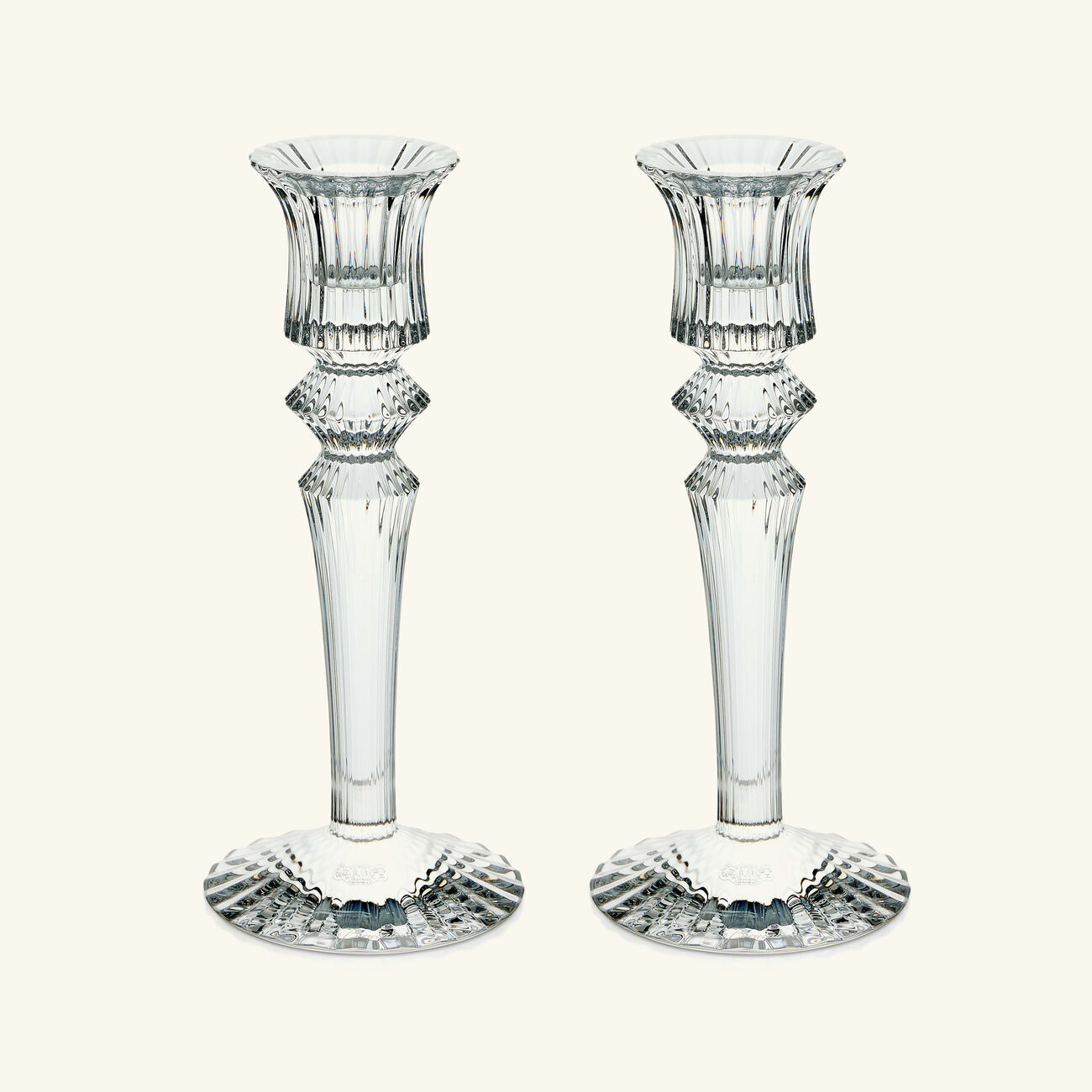 baccarat mille nuits candle holder clear set of 2