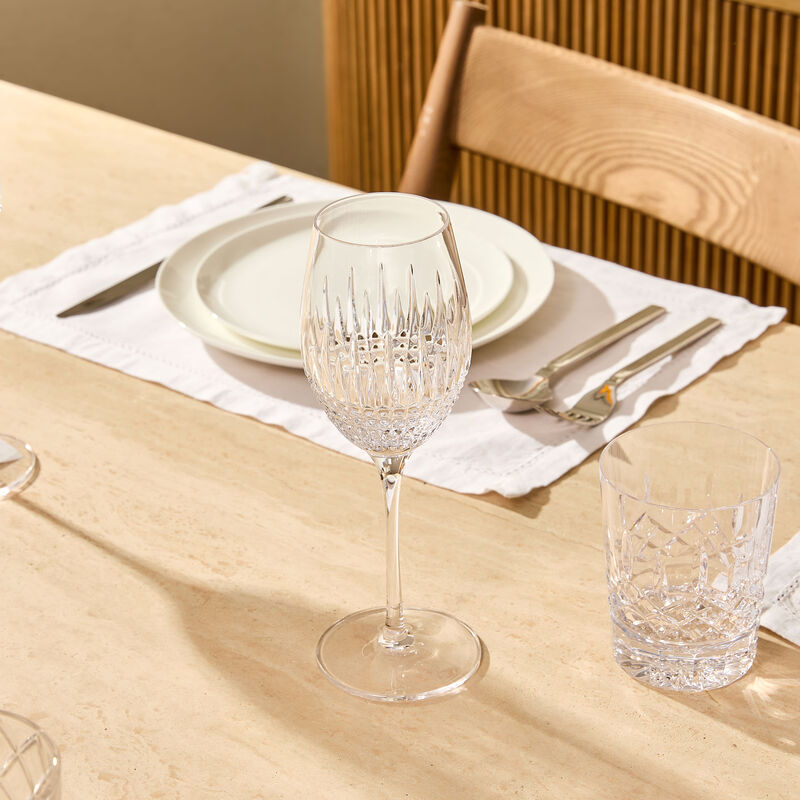 waterford lismore diamond wine glass clear set of 2