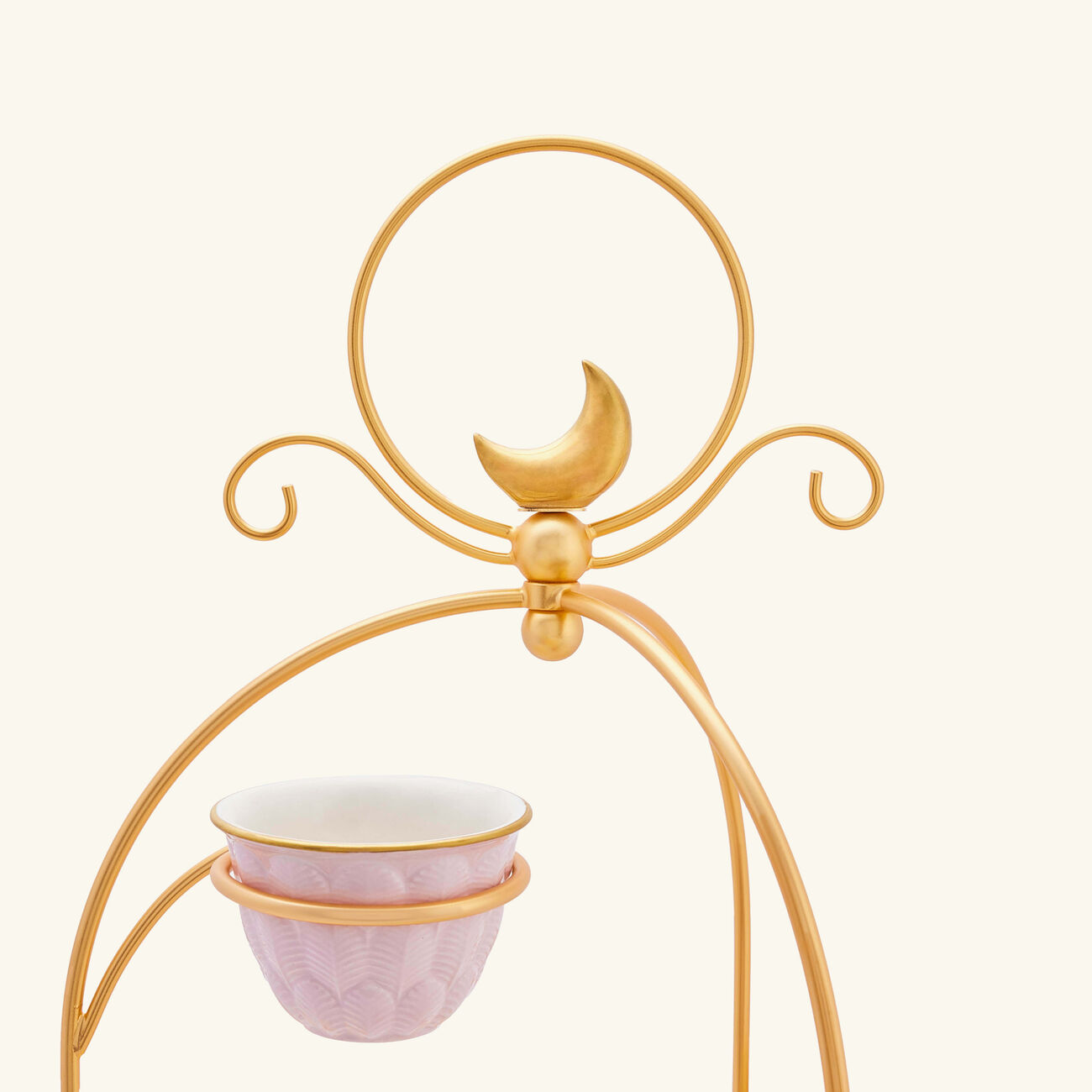 villari peacock extravaganza pastry stand   coffee cup holder gold