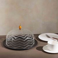 إيرا أودايبور طبق الكيك آريس كلوش دائري أسود 31 سم