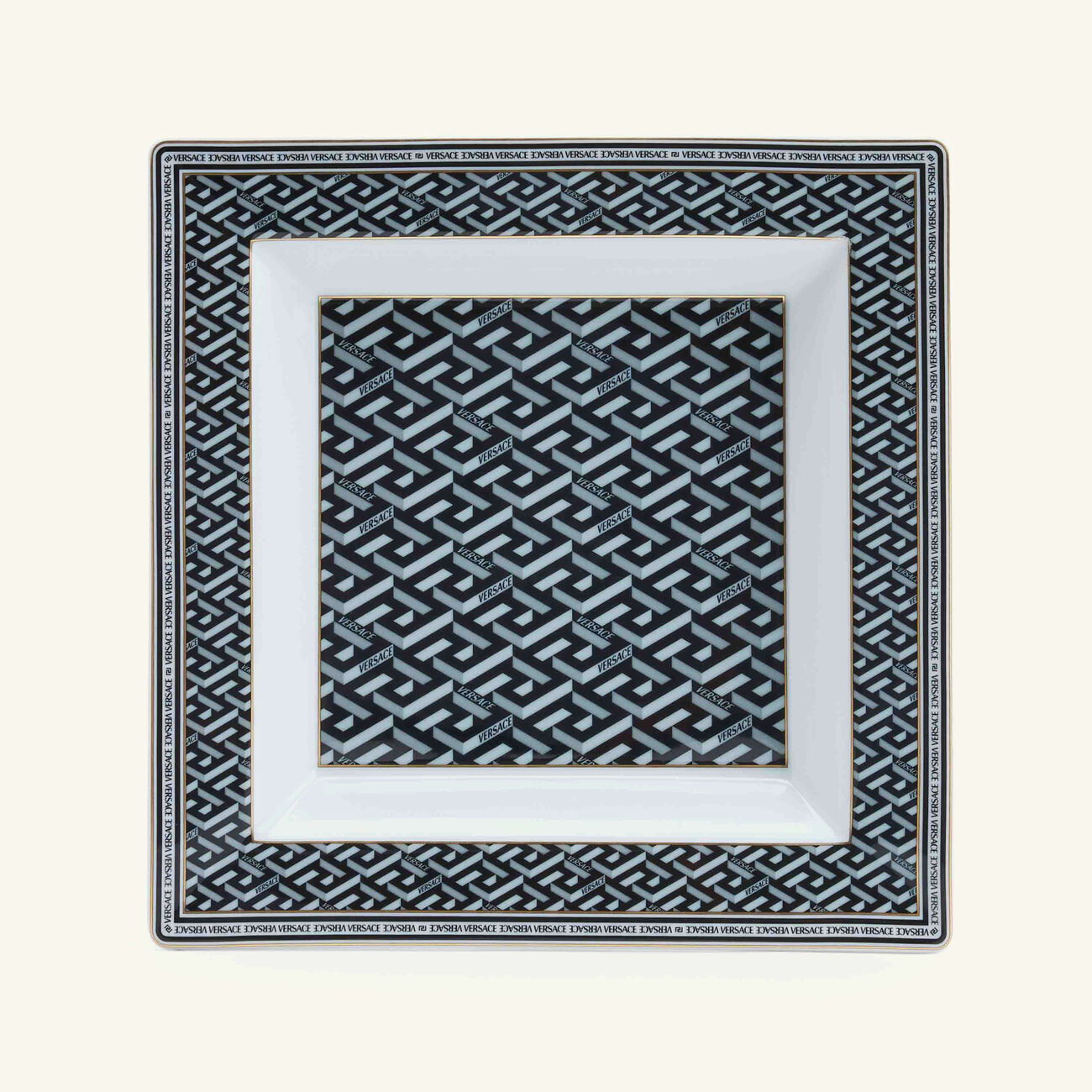 versace la greca signature trinket tray square
