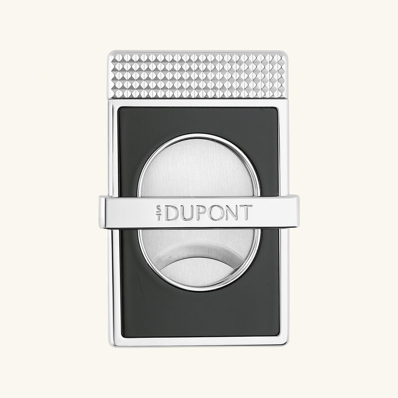 st dupont cigar stand slim cigar cutter silver