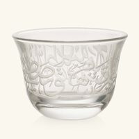 dimlaj thuluth arabic coffee cup clear set of 6