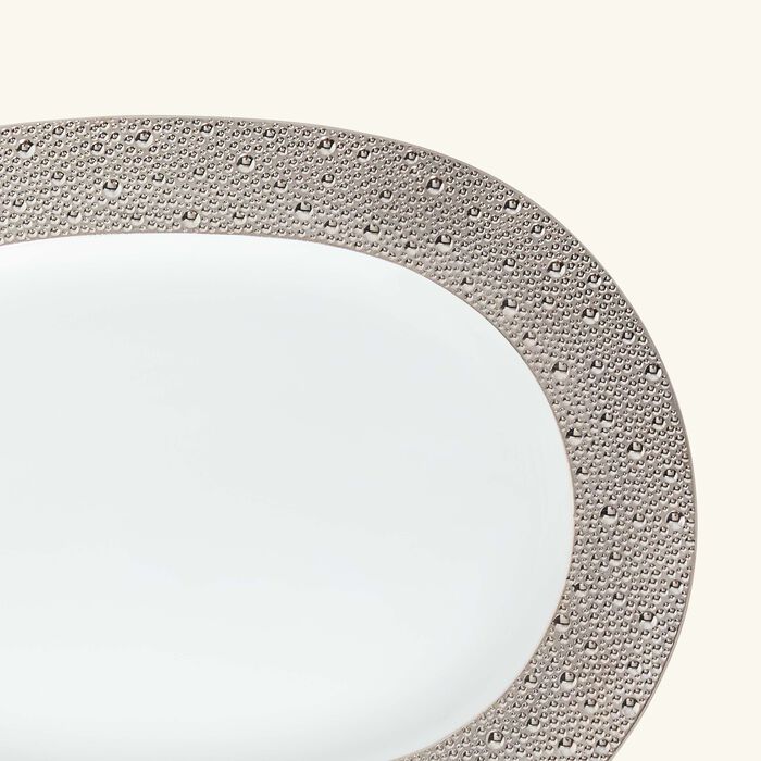 bernardaud ecume serving platter oval silver 35cm