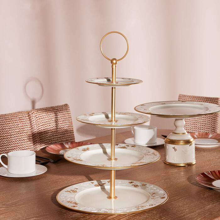 villari taormina cake stand white