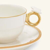 villari butterfly tea cup saucer white