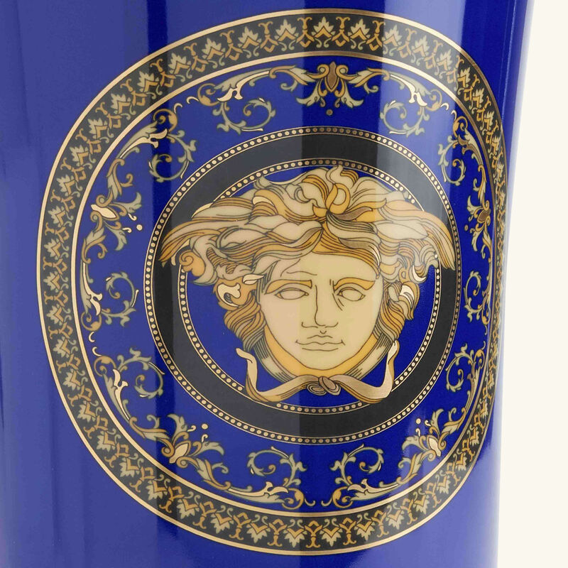 versace medusa vase medium blue