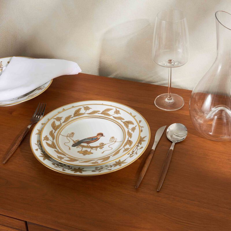 جينوري 1735 طبق الحلويات فوليير جياي دائري باللون الذهبي 22 سم