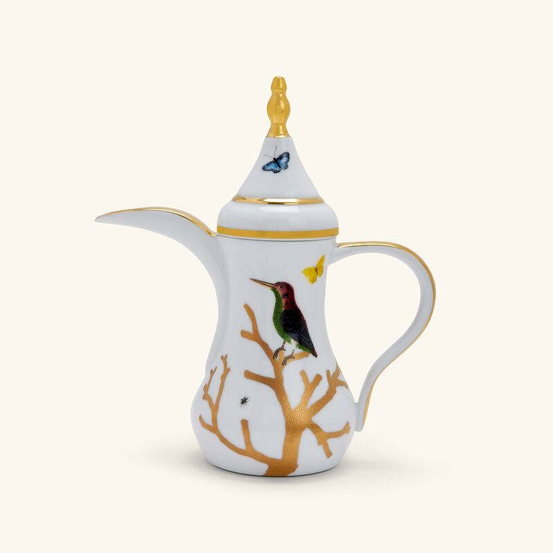 bernardaud aux oiseaux coffee pot gold