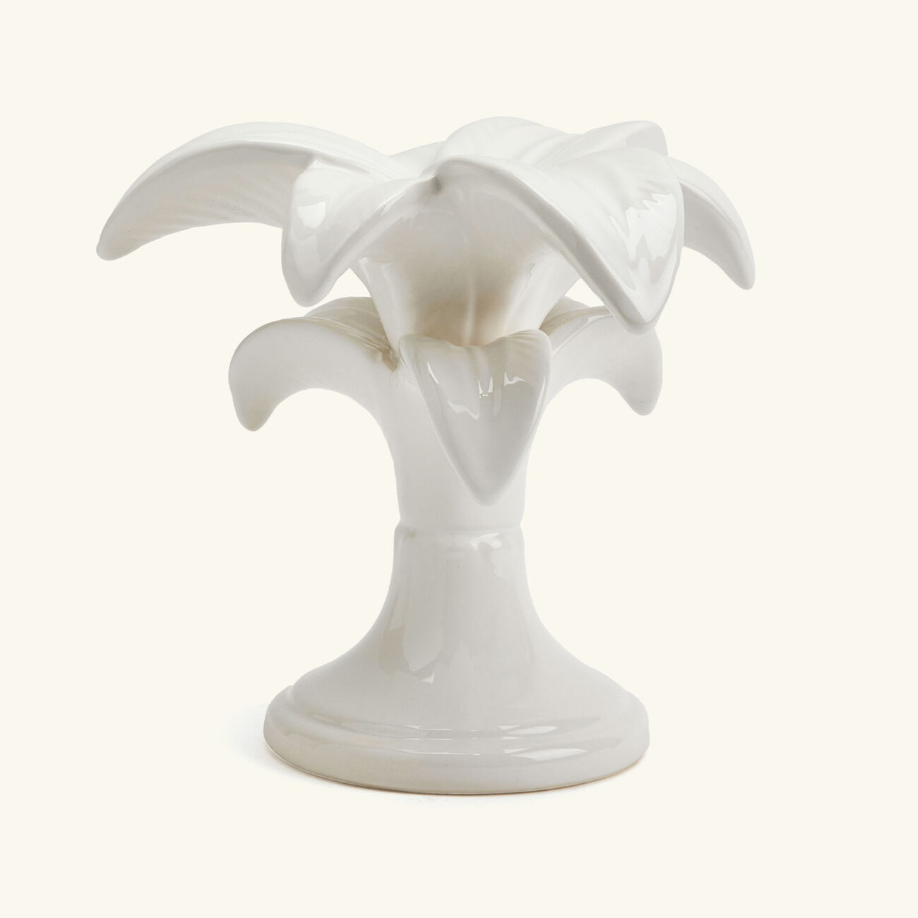 les ottomans palm trees candle holder white