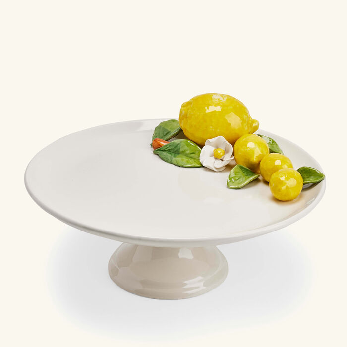 les ottomans lemon cake stand white