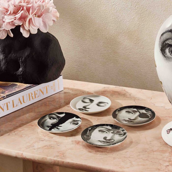 fornasetti tema e variazioni no 10 coaster grey