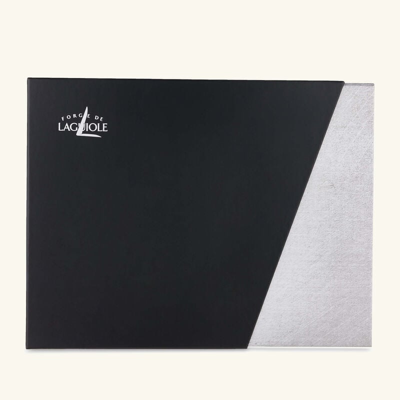 forge de laguiole acrylic handle table knife black set of 6