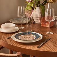 bernardaud aux rois salad plate round blue 21cm