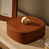 assouline pebble trinket box camel