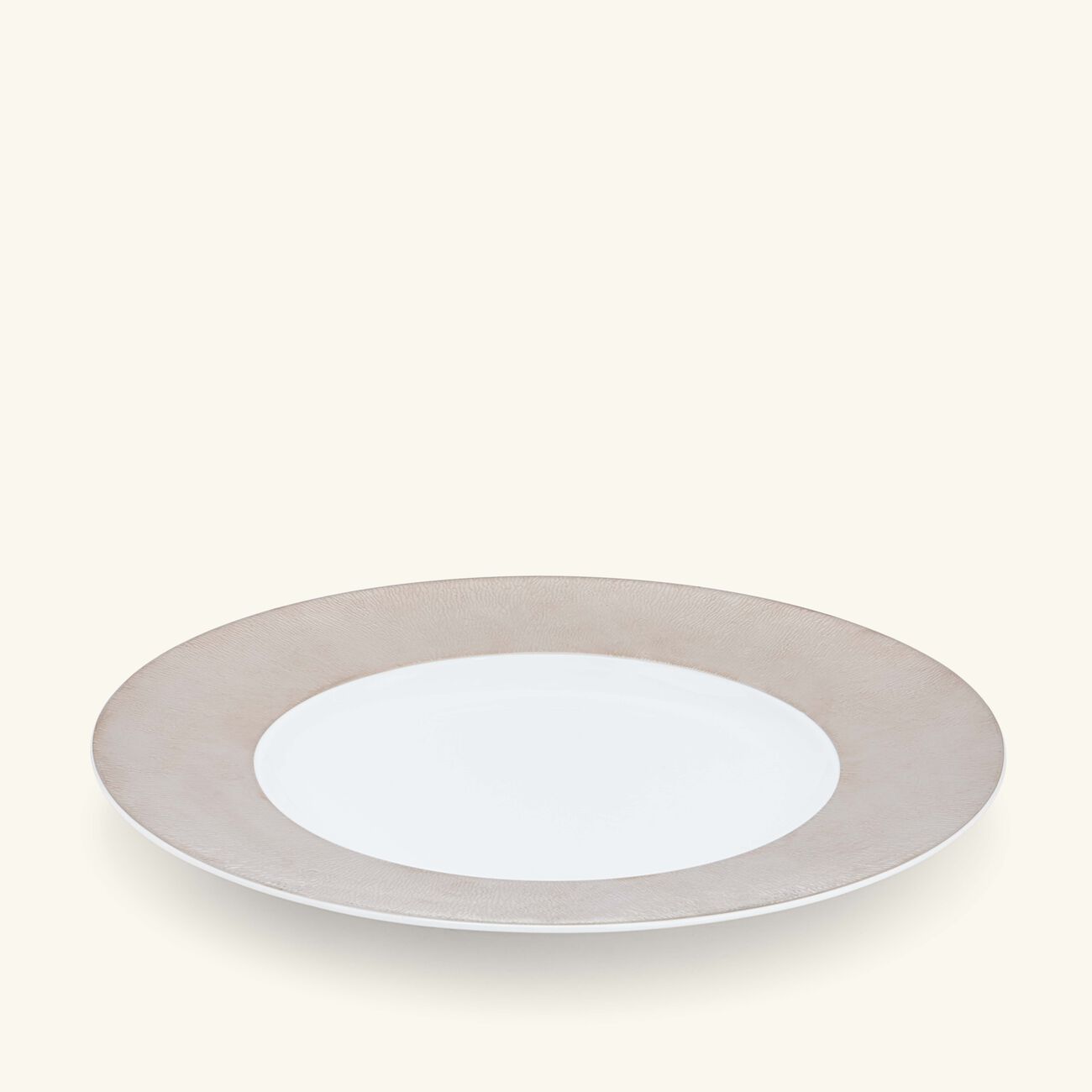 bernardaud dune service plate round silver 31cm