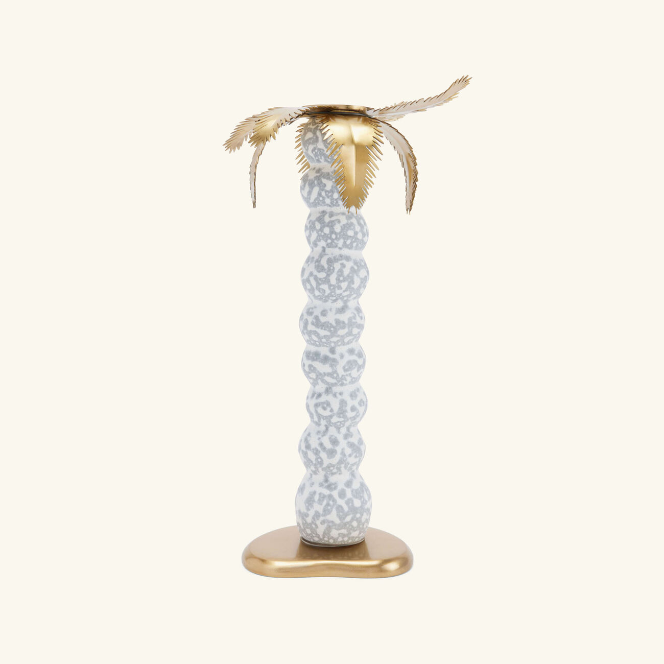 l objet haas mojave palm candle holder grey
