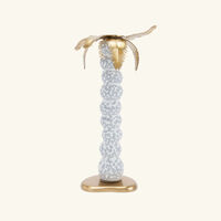 l objet haas mojave palm candle holder grey