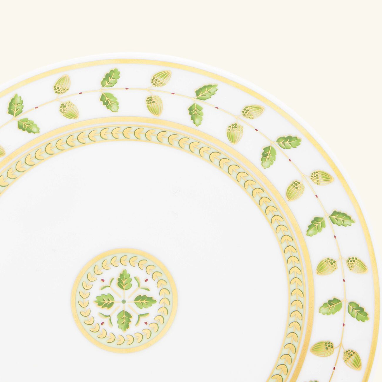 bernardaud constance bread butter plate round green 13cm