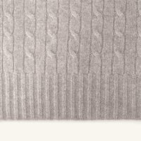 ralph lauren home iconic cable cashmere throw blanket grey