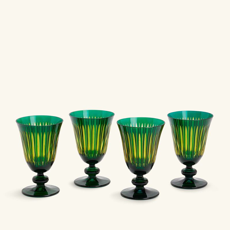 l objet prism wine glasses green set of 4