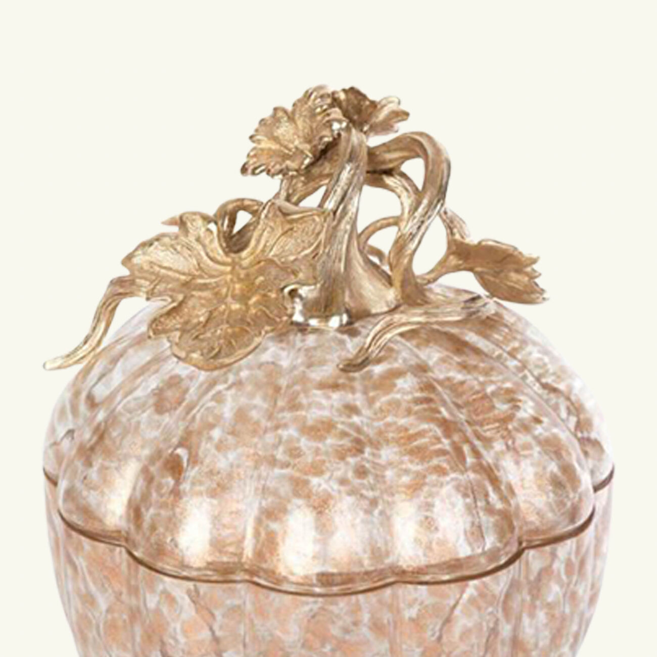 jay strongwater erin leaf and vine gilded large glass jar