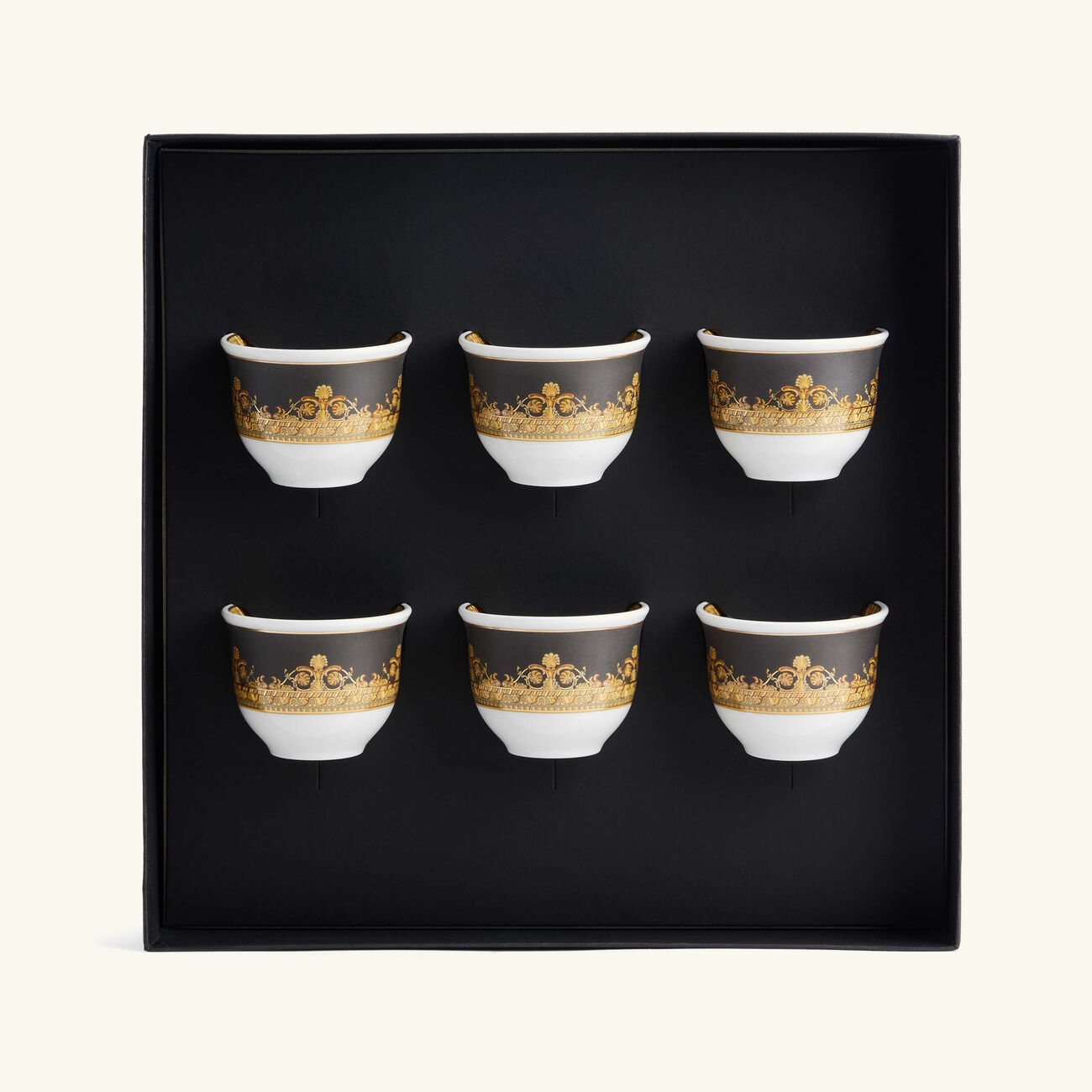 versace i love baroque arabic coffee cup black set of 6