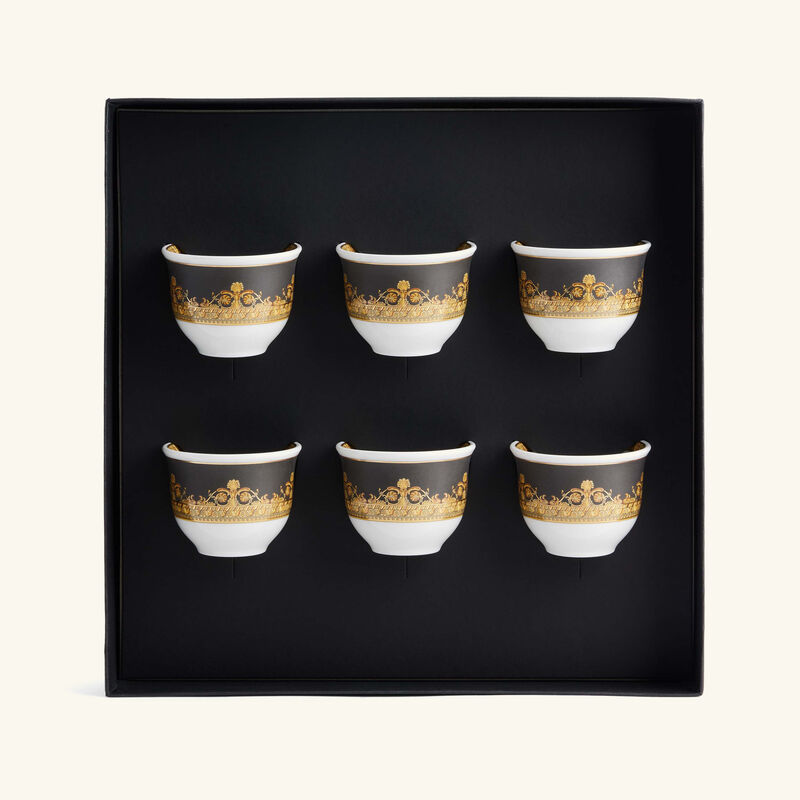 versace i love baroque arabic coffee cup black set of 6