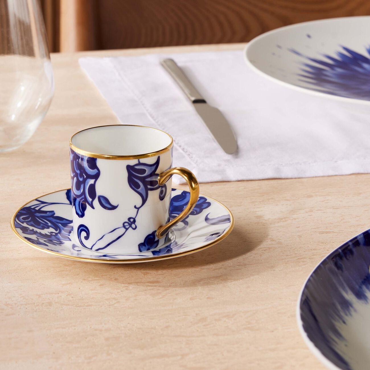 Prince Bleu Coffee Cup & Saucer Blue bernardaud prince bleu coffee cup saucer blue