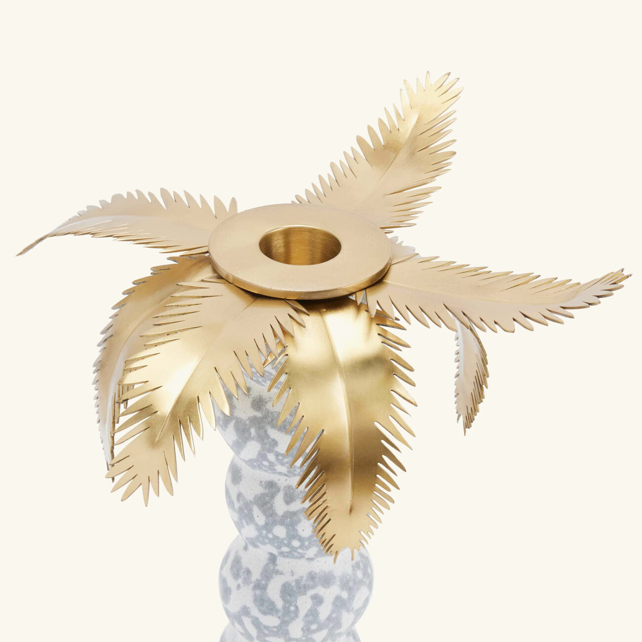 l objet haas mojave palm candle holder grey