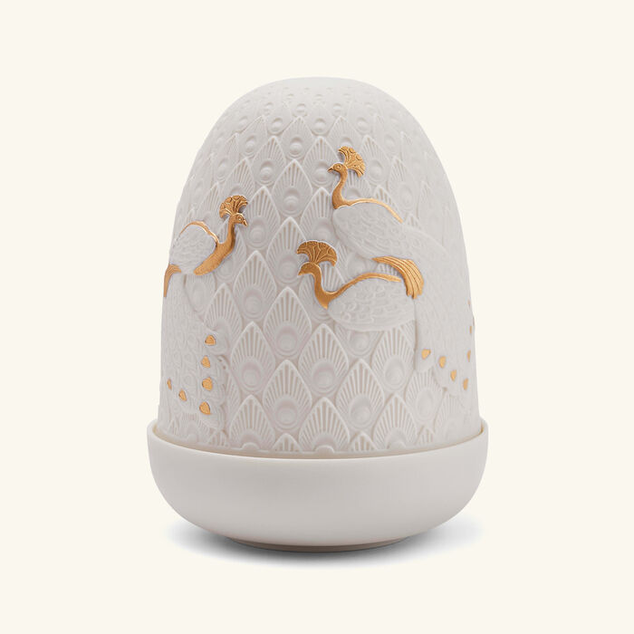 lladro peacocks dome lamp