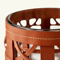 ralph lauren home preston hurricane candle holder large brown