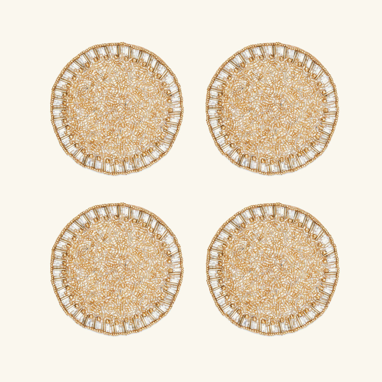 kim seybert bevel coasters gold set of 4
