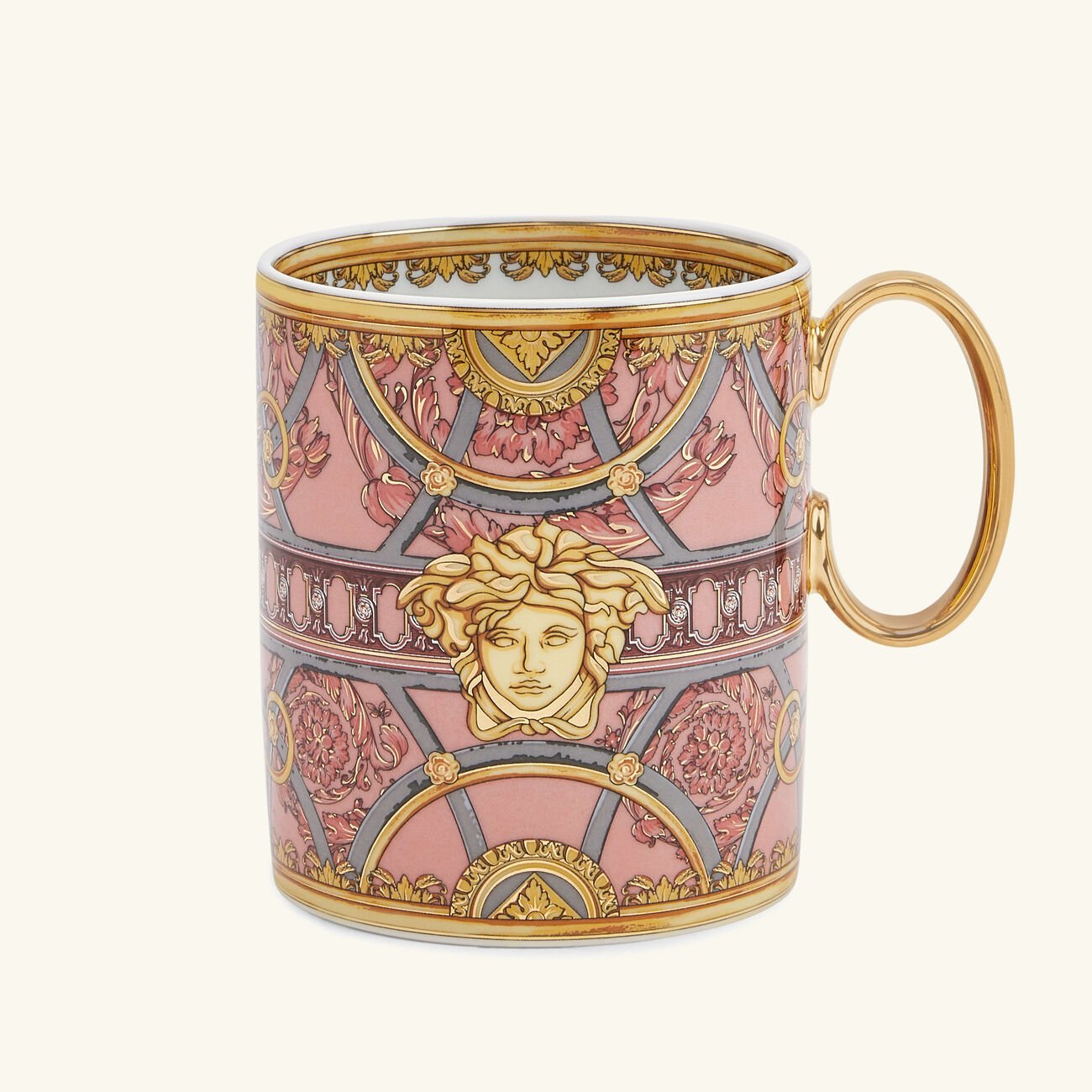 versace scala del palazzo mug pink