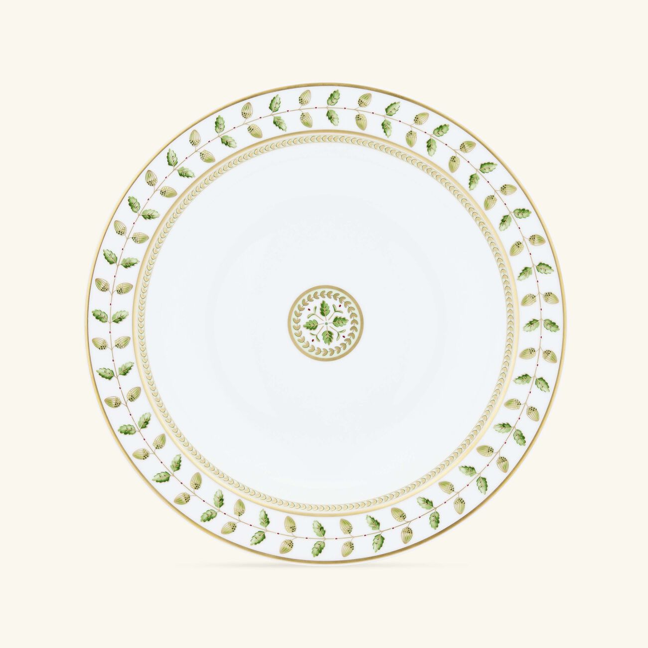 bernardaud constance deep dish round green 29cm
