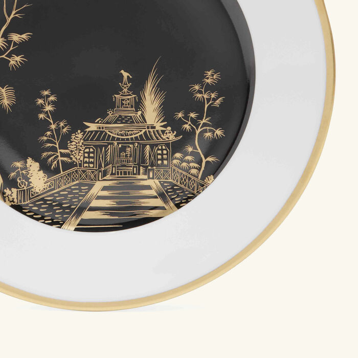pinto paris vieux kyoto dessert plate round black 21cm