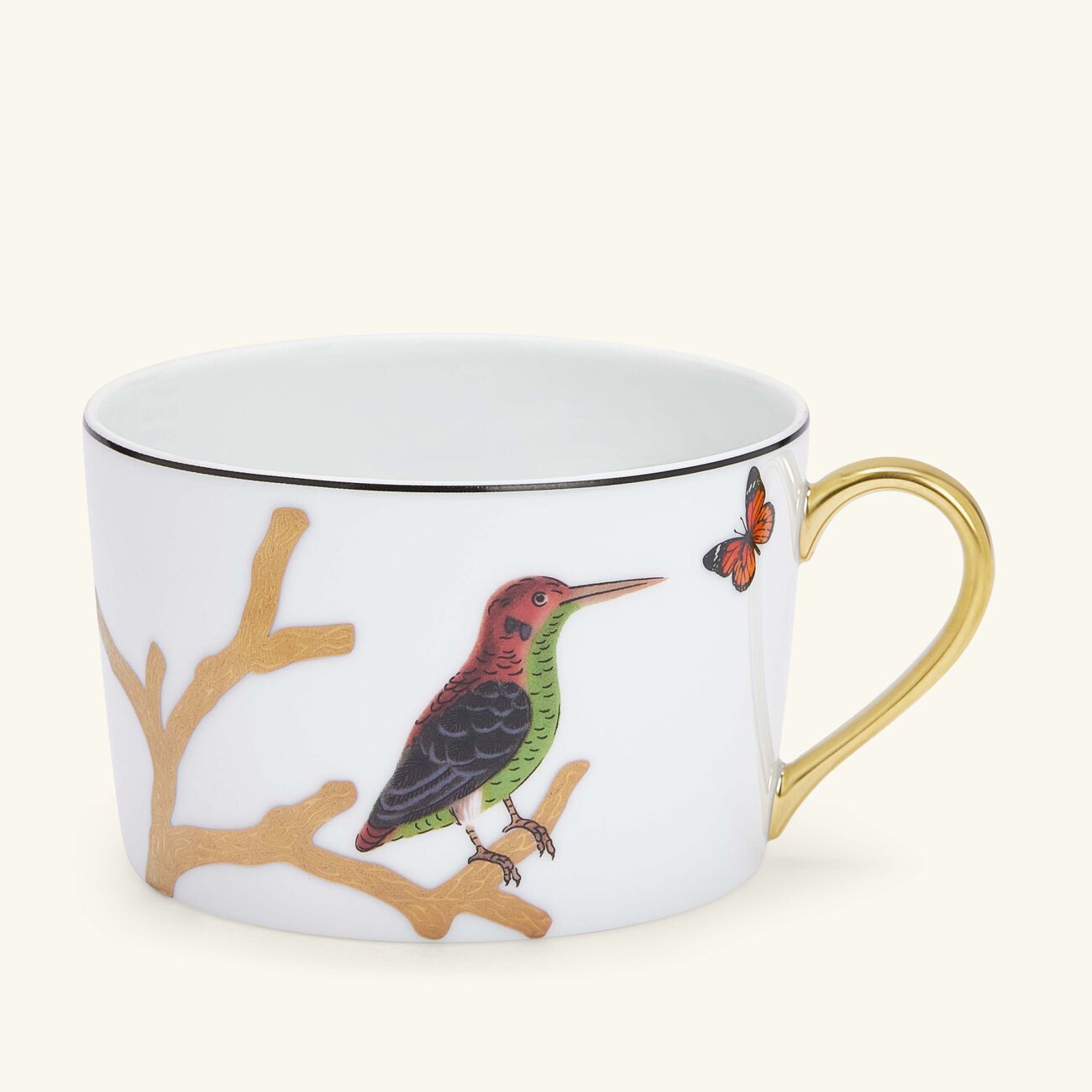 bernardaud aux oiseaux tea cup saucer gold set of 2