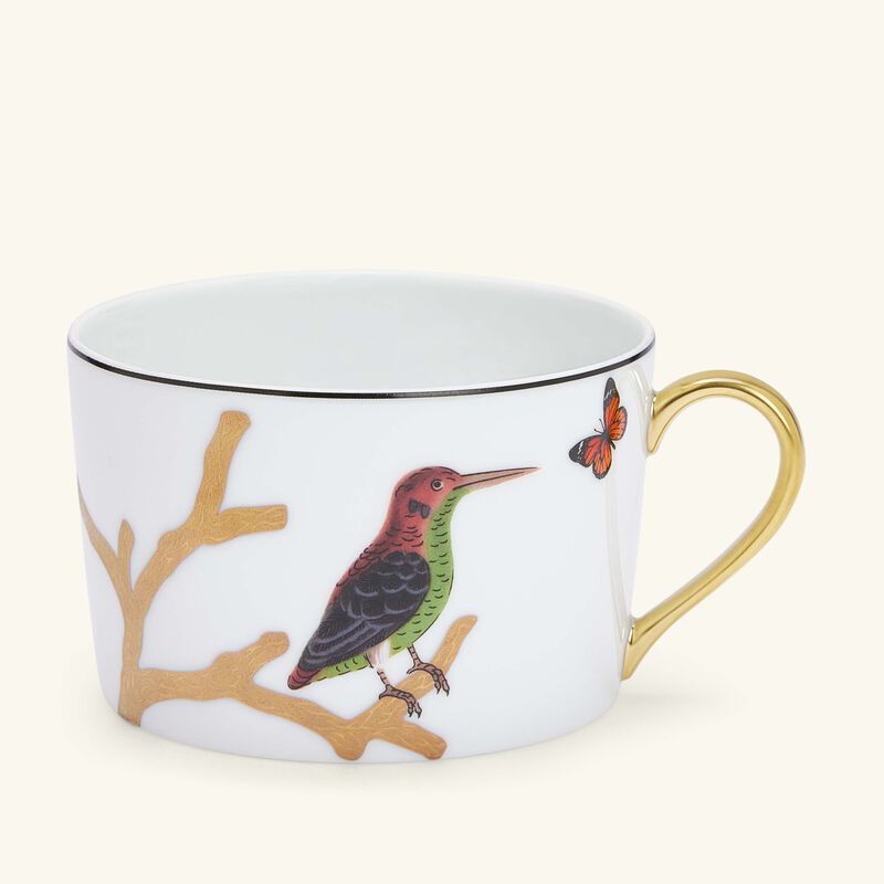 bernardaud aux oiseaux tea cup saucer gold set of 2
