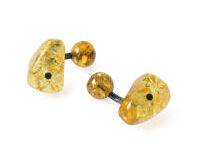 Cufflinks Amber Silver With Box Cufflinks Amber Silver With Box, small