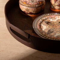 Arnica Serving Tray Round Brown 43cm etro arnica serving tray round brown 43cm